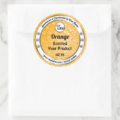 Lichtmakend Oranje Logo met reserveglitter Ronde Sticker (Tas)