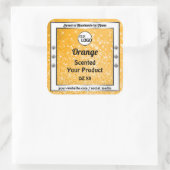 Lichtmakend Oranje Logo met reserveglitter Vierkante Sticker (Tas)