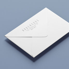 Lichtminimalistische Script-terugzendadresstempel Zelfinktende Stempel