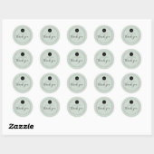 Lichtmint minimalistische esthetiek Bedankt Circle Ronde Sticker (Vel)
