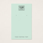 Lichtmuntgroene aangepaste logo-oorenkaart visitekaartje (Voorkant)