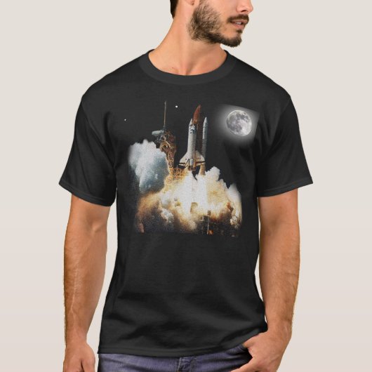 Lichtoff op Space Shuttle T-shirt (Voorkant)