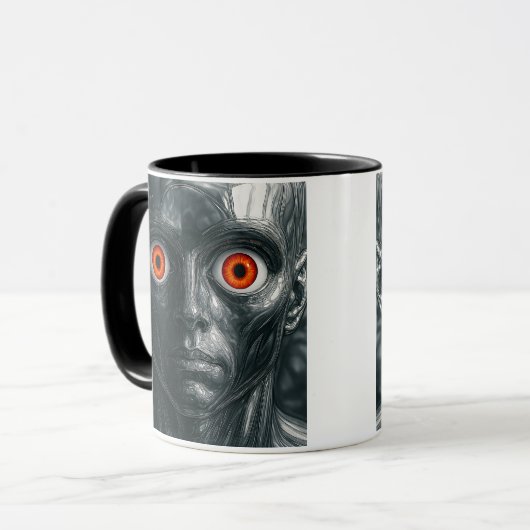 Lichtoogandroid Mok (Voorkant links)