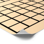 Lichtoranje 3 Maanden Kalender Poster (Hoek)