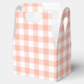 Lichtoranje Gingham Plaid Piramidevormige Party Fa Bedankdoosjes (Geopend)