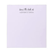 Lichtpaars Van Het Bureaublad Van Eenvoudige Scrip Notitieblok (Voorkant)