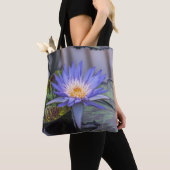 Lichtpaars waterlily Canvas tas (Dichtbij)