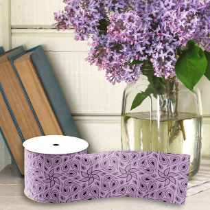 Lichtpaarse bloemprint paisley patroon elegant satijnen lint