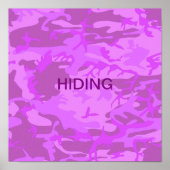 Lichtpaarse Camouflage Verbergend Klein Poster (Voorkant)