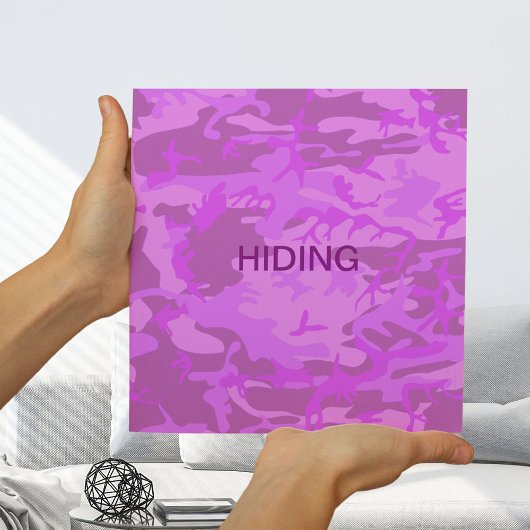 Lichtpaarse Camouflage Verbergend Klein Poster