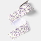Lichtpaarse Chinoiserie Decoupage Satijnen Lint (Achterkant)