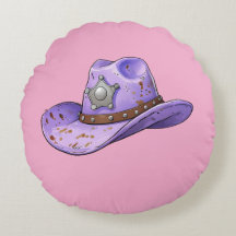 Lichtpaarse Cowgirl Hoed-Roze Achtergrond