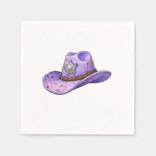 Lichtpaarse Cowgirl Hoed Servet