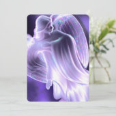 Lichtpaarse Engel Kaart (Staand voorkant)