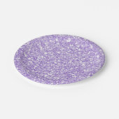Lichtpaarse Glitter Glam Custom Feest Papieren Bordje (Gekanteld)