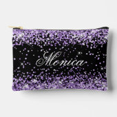 Lichtpaarse Glitter Zwart Etui (Voorkant)