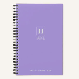Lichtpaarse Klassieke Monogram Notitieboek