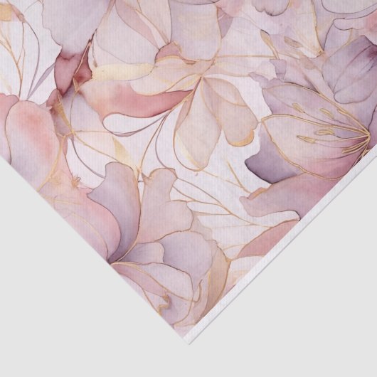 Lichtpaarse Moderne Abstracte Lelies Tissuepapier (Detail)