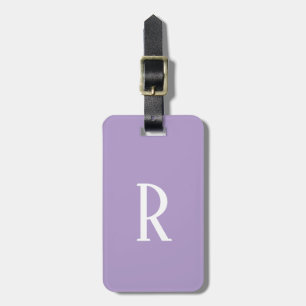 Lichtpaarse monogrammen naam koel cadeau feest gun bagagelabel