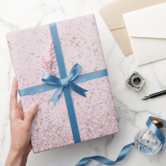 Lichtpaarse nepglitters  cadeaupapier (Geschenken)