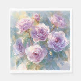 Lichtpaarse Rozen Impressionistische Bloemen Servet