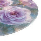 Lichtpaarse rozen impressionistische bloemen snijplank (Hoek)