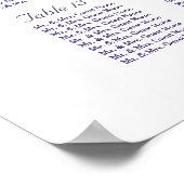 Lichtpaarse Stofblauwe Bloemstuk Stoelenkaart Poster (Hoek)