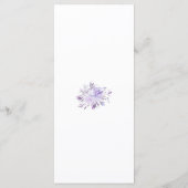 Lichtpaarse stoffige blauwe bloemige trouwmenu menu (Achterkant)