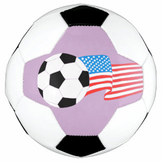 Lichtpaarse Voetbal Ontwerp Met Amerikaanse Vlag