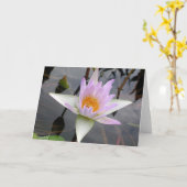 Lichtpaarse Waterleliekaart Kaart (Gele Bloem)