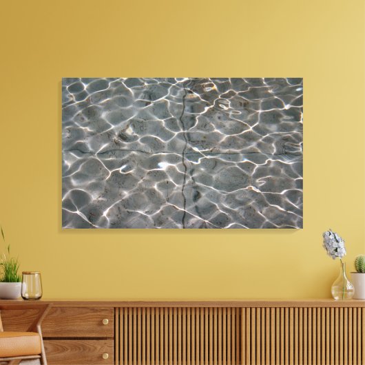 Lichtpatronen op water canvas afdruk (Insitu (Woonkamer))