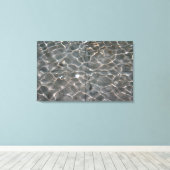 Lichtpatronen op water canvas afdruk (Insitu (Houten vloer))