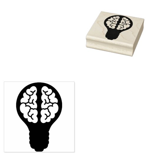 Lichtpeertje Brein Rubberstempel (Gestempeld)