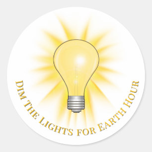 Lichtpeleton Dim de lichten Aarduur Ronde Sticker