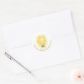 Lichtpeleton Dim de lichten Aarduur Ronde Sticker (Envelop)