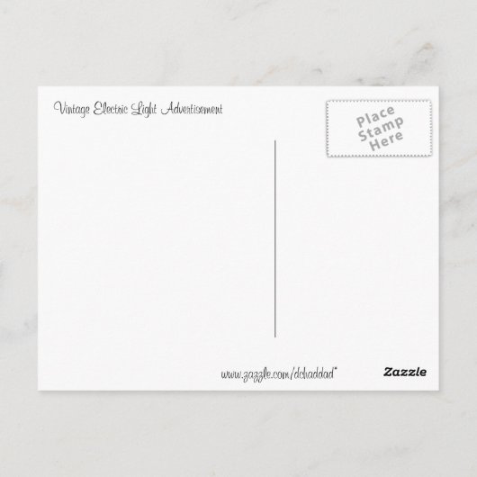  lichtreclame briefkaart (Achterkant)