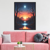 Lichtreflecties Canvas Afdruk (Insitu (Woonkamer))