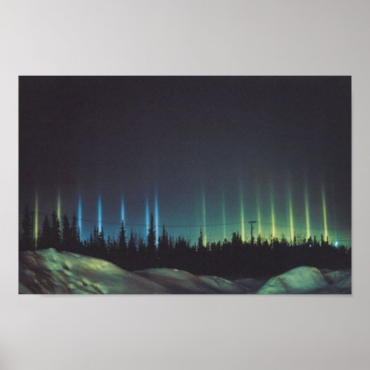 lichtreflecties in alaska poster (Voorkant)