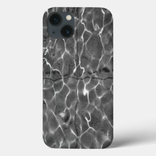 Lichtreflecties op water: zwart & wit iPhone 13 hoesje
