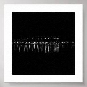 Lichtreflecties Zwart-wit Fotografie Poster