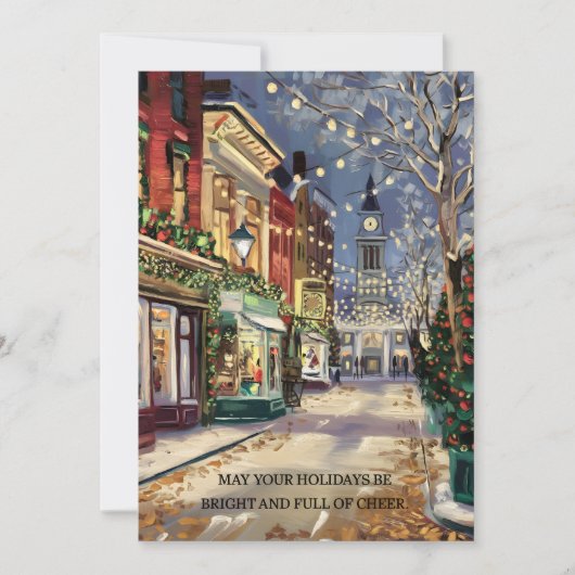 Lichtrijke Feestdagen - Kerstmis Feestdagenkaart (Voorkant)