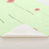 Lichtrode Gerbera Bloem Dekbed Sherpa Deken (3/4)