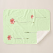 Lichtrode Gerbera Bloem Dekbed Sherpa Deken (Voorkant (horizontaal))