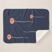Lichtrode Gerbera Bloem Worpdeken Sherpa Deken (Voorkant (horizontaal))