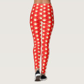 lichtrode stippen leggings (Achterkant)