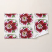 lichtrode tulp bad handdoek (Handdoek)