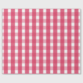 Lichtrood Gingham patroon Cadeaupapier (Vlak)