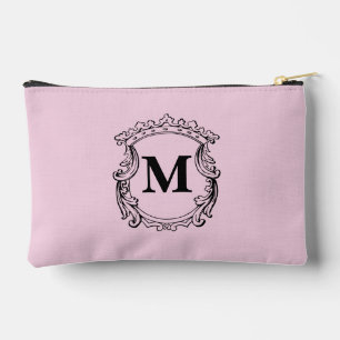 Lichtroze aangepaste monogram wapenschild etui