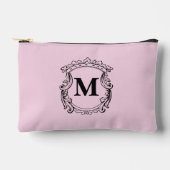 Lichtroze aangepaste monogram wapenschild etui (Voorkant)