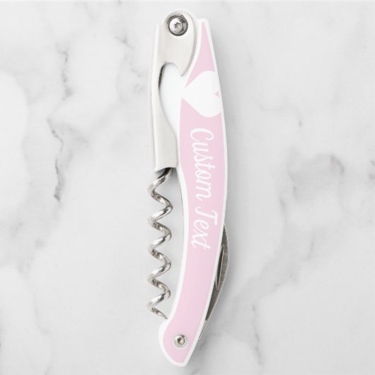 Lichtroze aangepaste schroefschroef voor hart kurkentrekker (Voorkant)